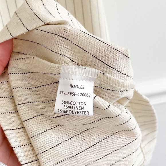 Roolee Cream Striped Dress - Picture 7 of 8